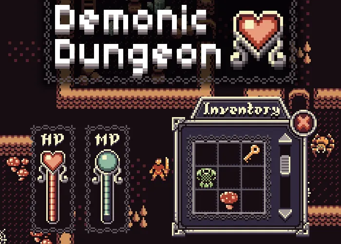 Demonic Dungeon User Interface - RPG Top-Down (16x16)