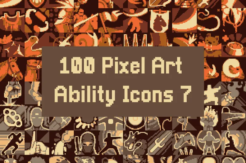Cavalier and Monk Pixel Art Icon Set