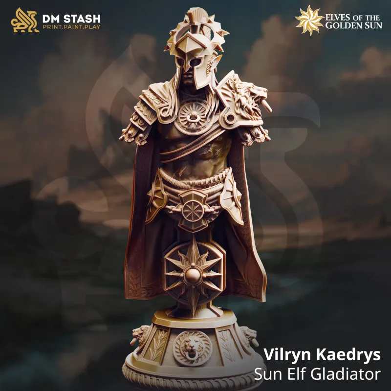 Vilryn Kaedrys - Sun Elf Gladiator - Bust