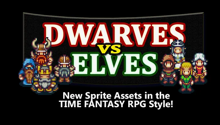 Dwarves vs Elves RPG Sprites