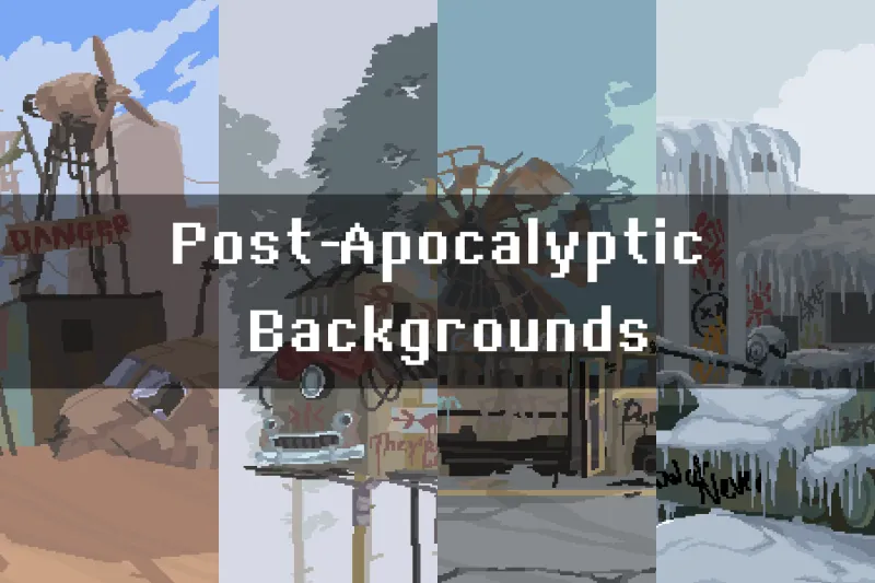 Free Post-Apocalypse Pixel Art Backgrounds for Game Projects