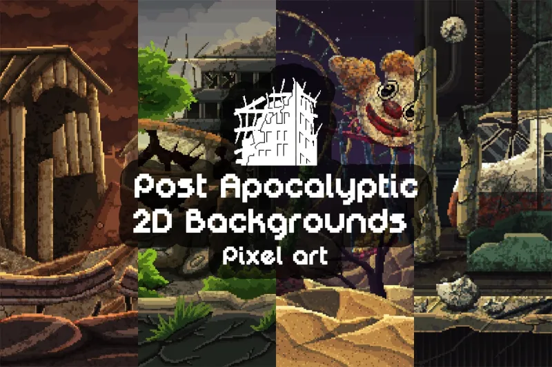 Free Post Apocalyptic Pixel Art Game Backgrounds