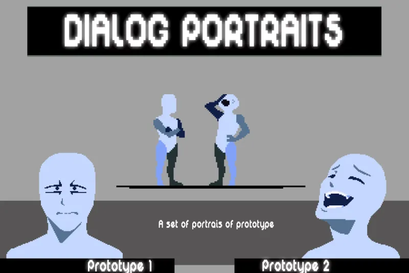 Free Prototype Dialogue Portraits for Pixel Games