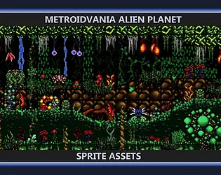 Metroidvania Alien Planet Sprite Assets