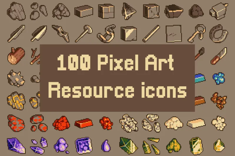 Resource RPG Icons 32×32 Pixel Art