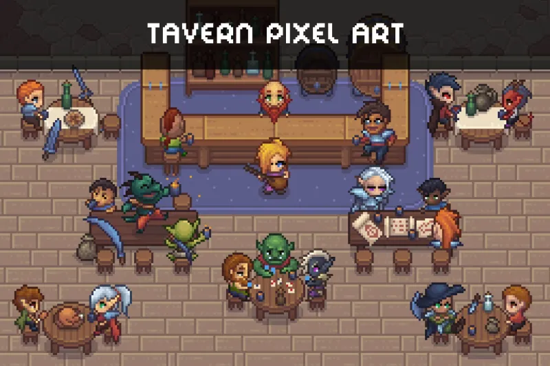 Tavern Top-Down Pixel RPG Asset Pack