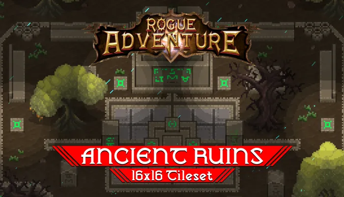 Ancient Ruins 16x16 Pixelart Tileset - Rogue Adventure