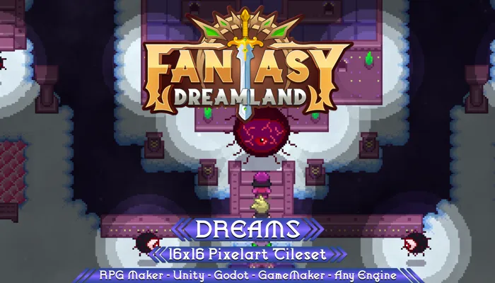 Dream Tileset 16x16 Pixelart - Fantasy Dreamland