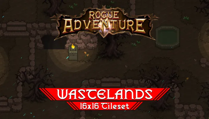 Wastelands 16x16 Pixelart Tileset - Rogue Adventure