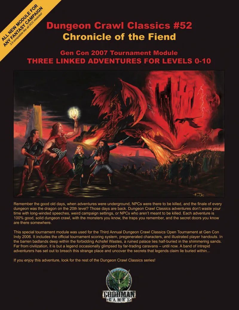 Dungeon Crawl Classics #52: Chronicle of the Fiend