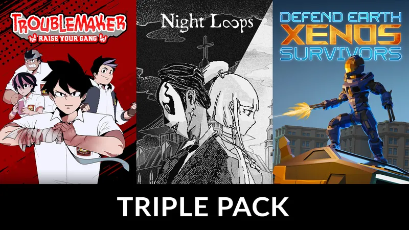 Troublemaker + Night Loops + Defend Earth: Xenos Survivors Triple Pack