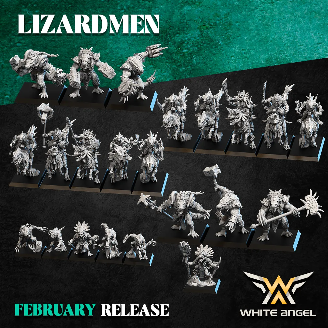 White Angel Miniatures February 2026 - Lizardmen Preview